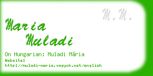 maria muladi business card