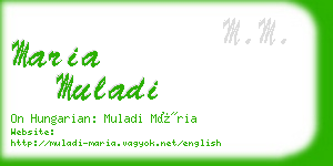 maria muladi business card